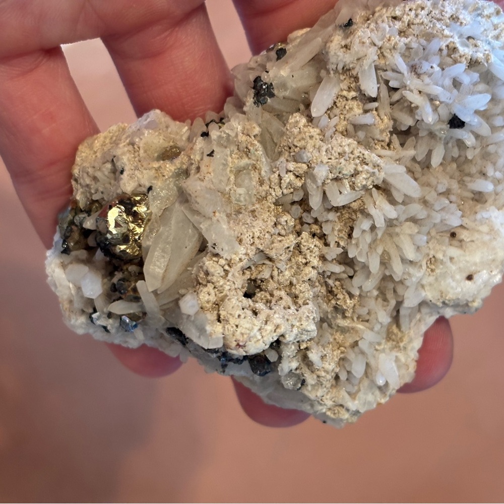 Museum Collection Quartz with Pyrite and Minor Sphalerite – Peru